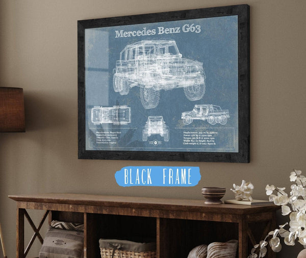 Cutler West Mercedes Benz G63 Blueprint Vintage Auto Print