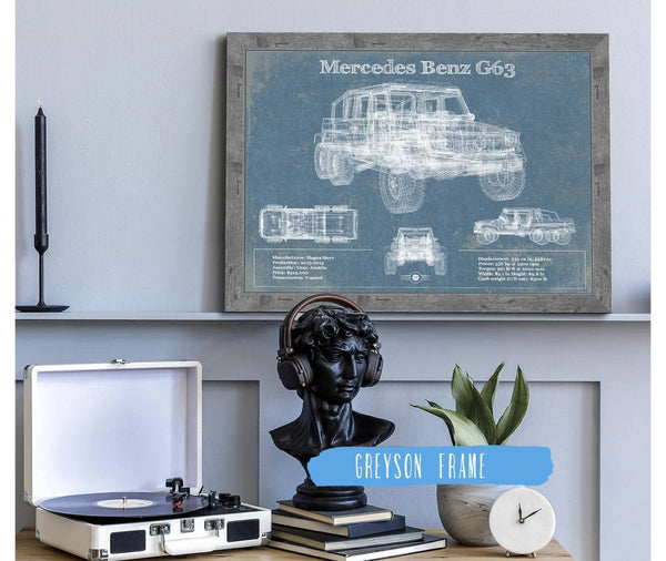 Cutler West Mercedes Benz G63 Blueprint Vintage Auto Print
