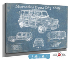 Cutler West Mercedes Benz GLE580 (2020) Blueprint Vintage Auto Print