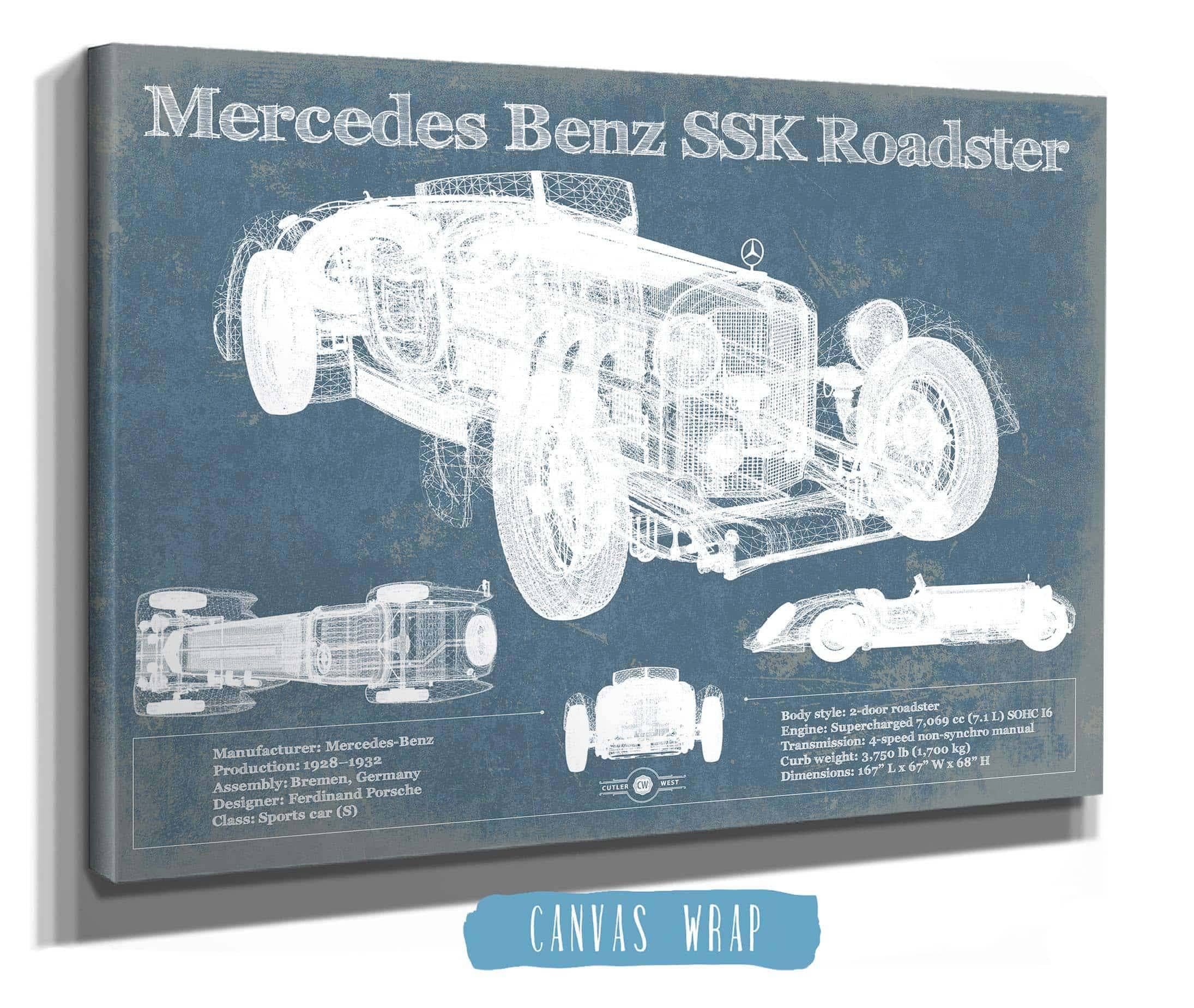 Mercedes Benz SSK Roadster Blueprint | Cutler West