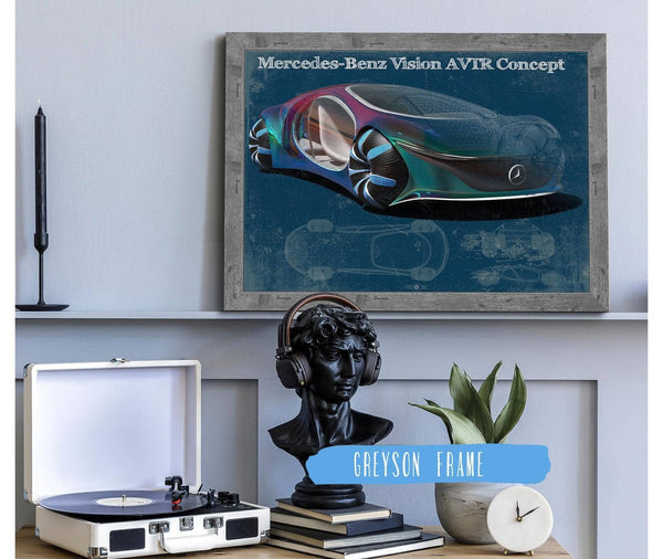 Cutler West Mercedes Benz Vision AVTR Concept Vintage Blueprint Auto Print