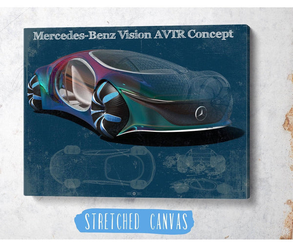 Cutler West Mercedes Benz Vision AVTR Concept Vintage Blueprint Auto Print