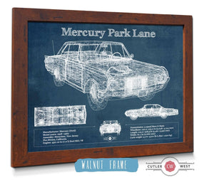 Cutler West Mercury Park Lane Blueprint Vintage Auto Print