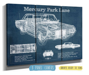 Cutler West Mercury Park Lane Blueprint Vintage Auto Print