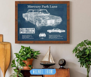 Cutler West Mercury Park Lane Blueprint Vintage Auto Print