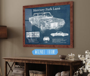 Cutler West Mercury Park Lane Blueprint Vintage Auto Print