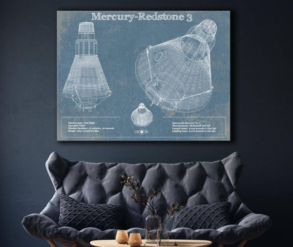 Cutler West Mercury-Redstone 3 (Freedom 7) NASA Aviation Space Print