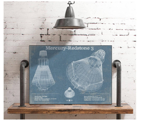 Cutler West Mercury-Redstone 3 (Freedom 7) NASA Aviation Space Print