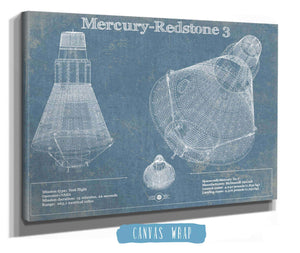 14" x 11" / Stretched Canvas Wrap Cutler West Mercury-Redstone 3 (Freedom 7) NASA Aviation Space Print