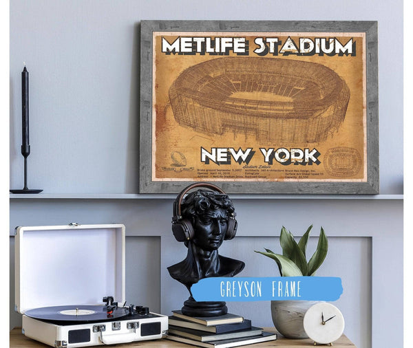Cutler West MetLife Stadium Vintage New York - Vintage Football Print