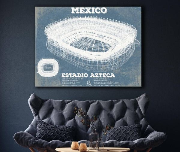 Cutler West Mexico Football - Vintage Estadio Azteca Stadium Soccer Print