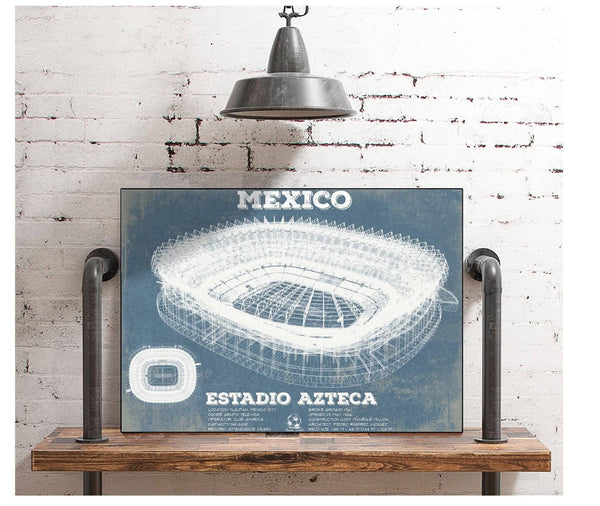 Cutler West Mexico Football - Vintage Estadio Azteca Stadium Soccer Print