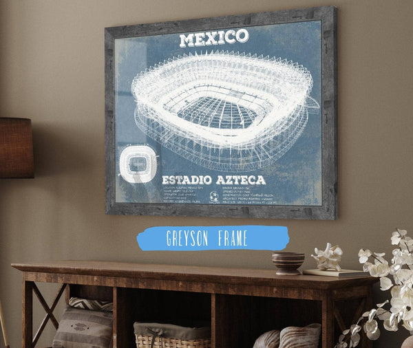 Cutler West Mexico Football - Vintage Estadio Azteca Stadium Soccer Print