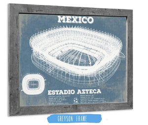 14" x 11" / Greyson Frame Cutler West Mexico Football - Vintage Estadio Azteca Stadium Soccer Print