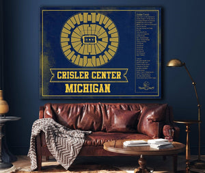 Cutler West Michigan Men's Women's Basketball Team Colors- Crisler Center NCAA Vintage Print