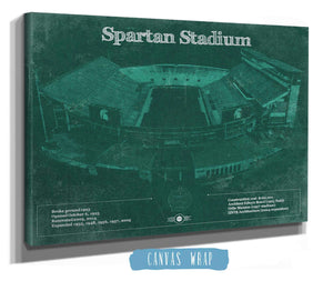 Cutler West Michigan State Spartans - Spartan Stadium Vintage Football Team Art
