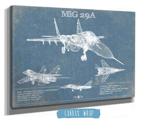 Cutler West MiG 29A Patent Blueprint Original Design Russian Jet Wall Art