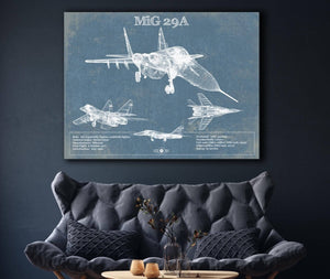 Cutler West MiG 29A Patent Blueprint Original Design Russian Jet Wall Art