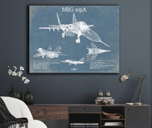Cutler West MiG 29A Patent Blueprint Original Design Russian Jet Wall Art