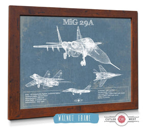 Cutler West MiG 29A Patent Blueprint Original Design Russian Jet Wall Art