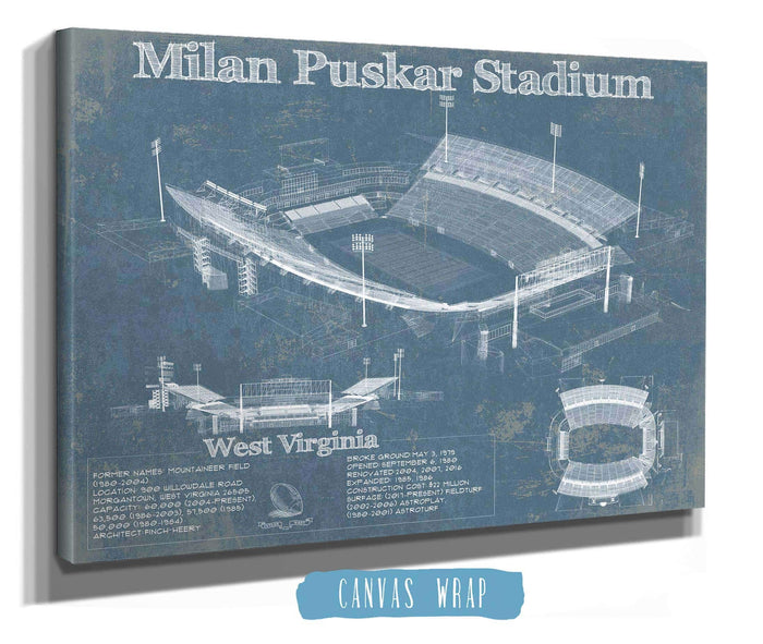 Cutler West West Virginia Mountaineers - Mountaineer Field at Milan Puskar Stadium Blueprint