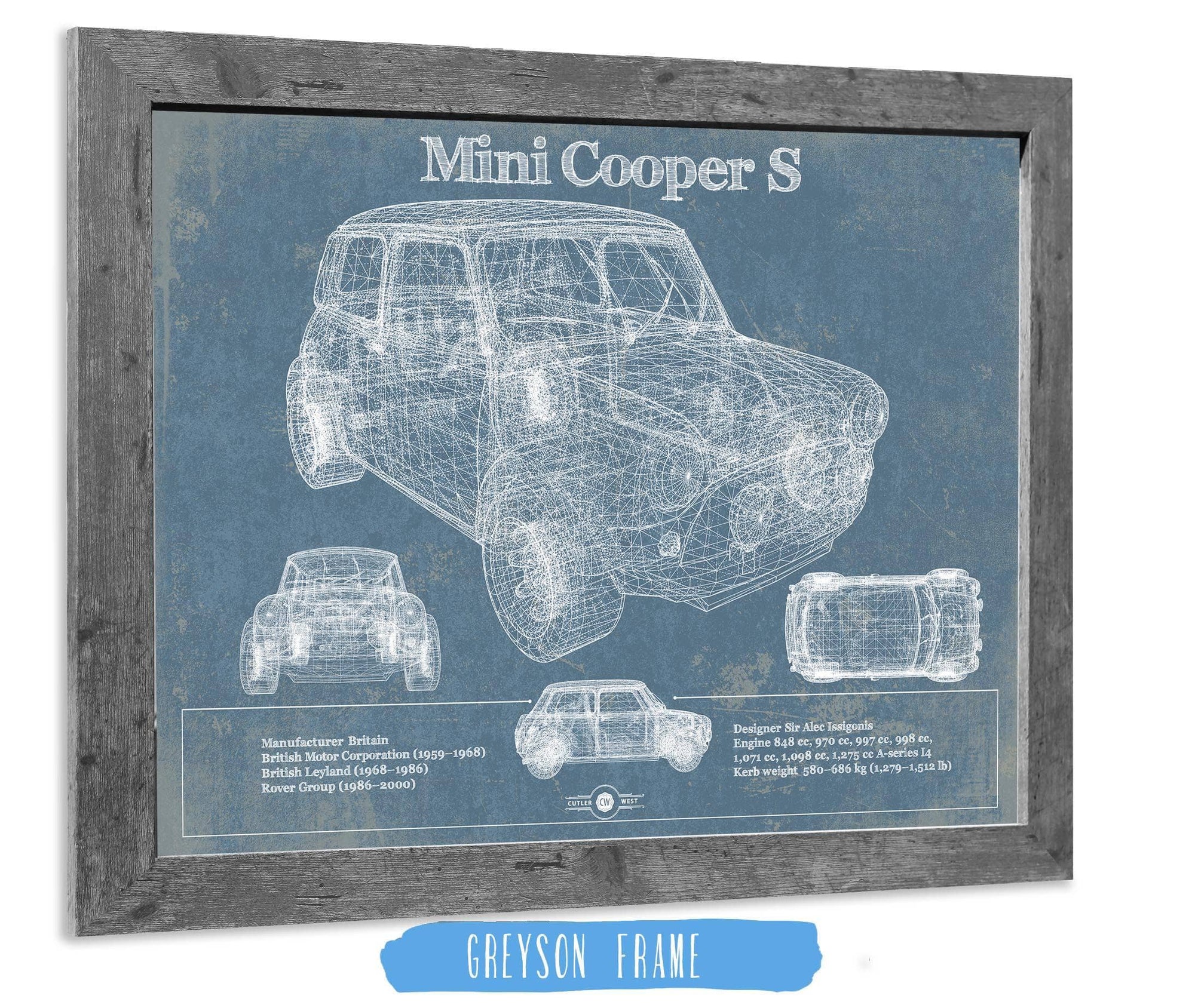 Cutler West Mini Cooper Vintage Car Print