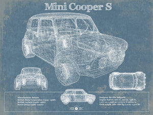 14" x 11" / Unframed Cutler West Mini Cooper Vintage Car Print