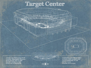 14" x 11" / Unframed Cutler West Minnesota Timberwolves  - Vintage Target Center NBA Print