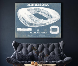 Cutler West Minnesota United -  Vintage  Allianz Field MLS Soccer Print