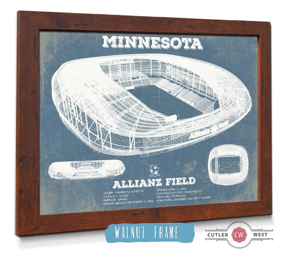 Cutler West Minnesota United -  Vintage  Allianz Field MLS Soccer Print