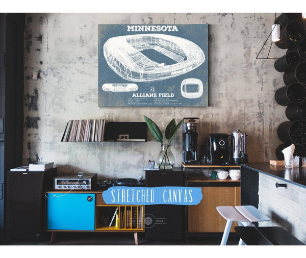Cutler West Minnesota United -  Vintage  Allianz Field MLS Soccer Print