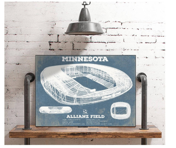 Cutler West Minnesota United -  Vintage  Allianz Field MLS Soccer Print