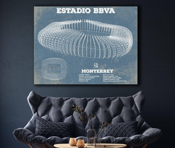 Cutler West Monterrey Vintage Estadio BBVA Soccer Print