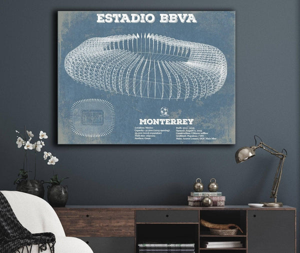 Cutler West Monterrey Vintage Estadio BBVA Soccer Print