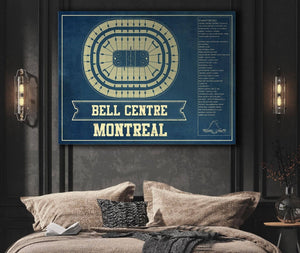 Cutler West Montreal Canadiens Bell Centre Seating Chart - Vintage Hockey Print