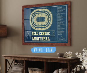 Cutler West Montreal Canadiens Bell Centre Seating Chart - Vintage Hockey Print