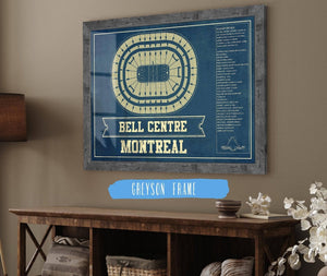 Cutler West Montreal Canadiens Bell Centre Seating Chart - Vintage Hockey Print