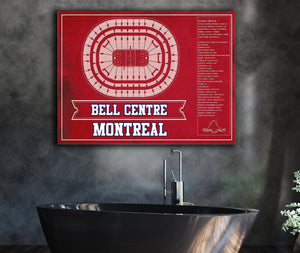 Cutler West Montreal Canadiens Bell Centre Seating Chart - Vintage Hockey Team Color Print