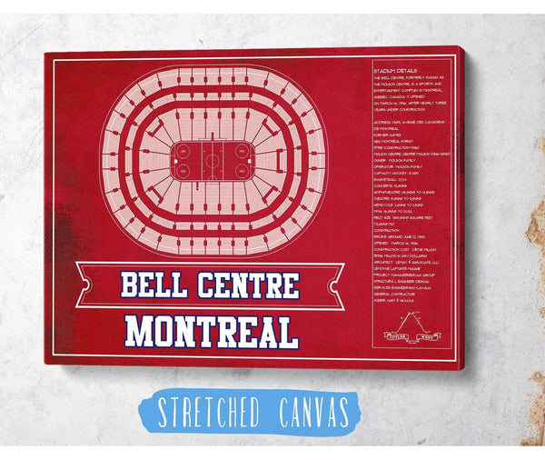 Cutler West Montreal Canadiens Bell Centre Seating Chart - Vintage Hockey Team Color Print