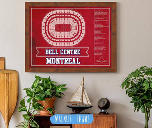 Cutler West Montreal Canadiens Bell Centre Seating Chart - Vintage Hockey Team Color Print