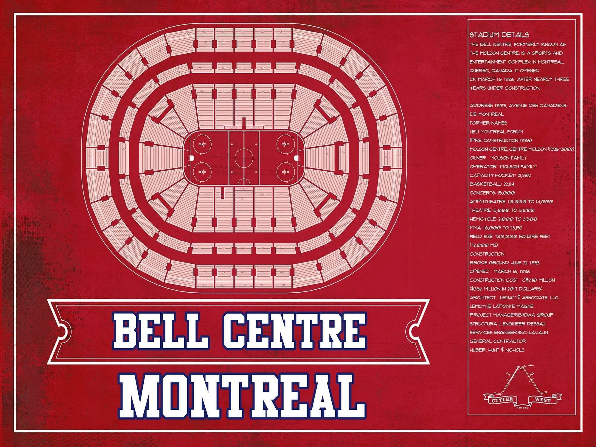 Bell Centre Seating Map
