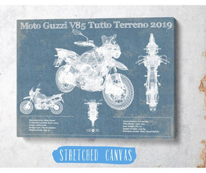 Cutler West Moto Guzzi V85 Tutto Terreno 2019 Blueprint Motorcycle Patent Print