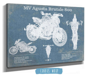 Cutler West Mv Agusta Brutale 800 Blueprint Motorcycle Patent Print