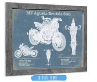 Cutler West Mv Agusta Brutale 800 Blueprint Motorcycle Patent Print