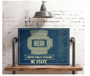 Cutler West NC State Wolfpack - Carter-Finley Stadium Vintage Seating Chart
