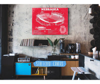 Cutler West Nebraska Cornhuskers - Vintage Memorial Stadium (Lincoln) Art Print