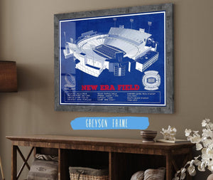 14" x 11" / Greyson Frame Cutler West New Era Field Buffalo Bills Team Color