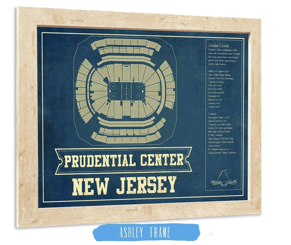Cutler West New Jersey Devils Prudential Center Vintage Hockey Print