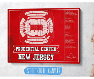 Cutler West New Jersey Devils Team Colors Prudential Center Vintage Hockey Print