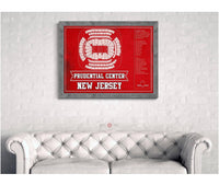 Cutler West New Jersey Devils Team Colors Prudential Center Vintage Hockey Print